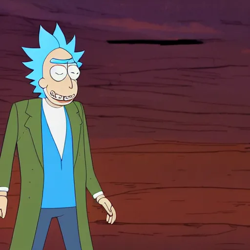 Prompt: still of the real Rick Sanchez from Rick and Morty, 8k