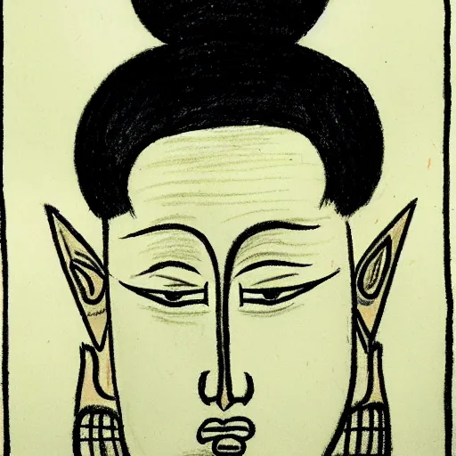 Image similar to tao, drawing by an ecstatic enlightened master