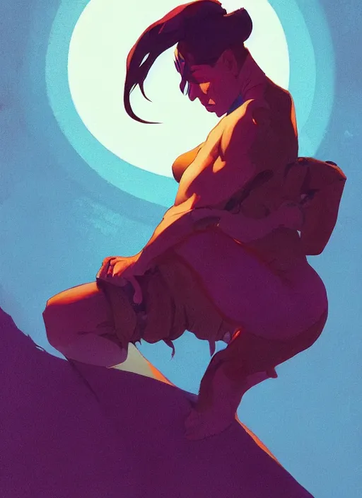 Prompt: a hunched over man, in the style of artgerm, gerald brom, atey ghailan and mike mignola, vibrant colors and hard shadows and strong rim light, plain background, comic cover art, trending on artstation