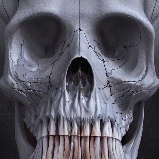 Image similar to portrait_of_a_melting_skull._intricate_abstract._intricate_artwork._by_Tooth_Wu_wlop_beeple_dan_mumford._octane_render_trending_on_artstat