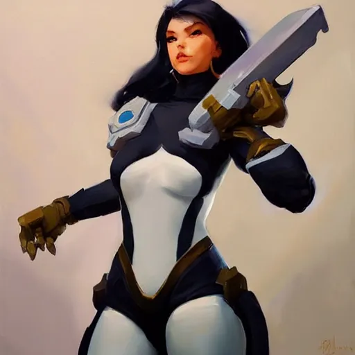 Image similar to greg manchess portrait painting of partially armored purrfect protagonist cat as overwatch character, medium shot, asymmetrical, profile picture, organic painting, sunny day, matte painting, bold shapes, hard edges, street art, trending on artstation, by huang guangjian and gil elvgren and sachin teng