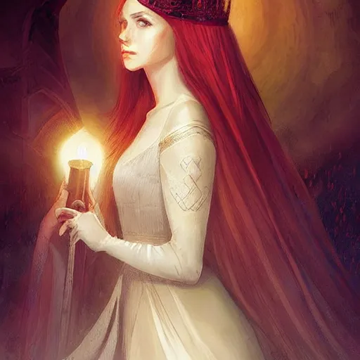 Image similar to beautiful young medieval queen by charlie bowater