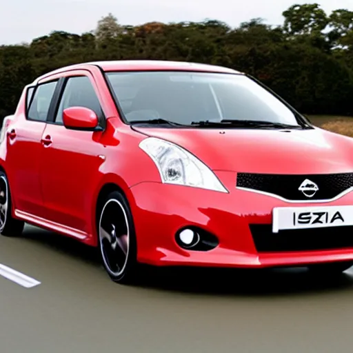 Image similar to a nissan tiida suzuki swift sport mix