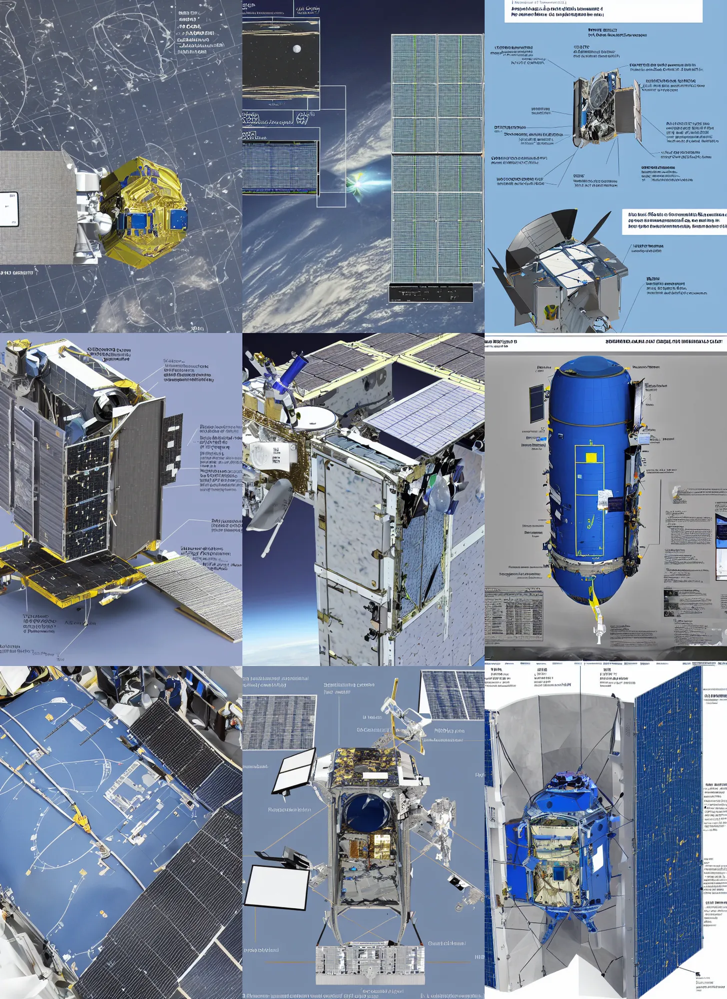 Prompt: A blueprint of the Sentinel-2 satellite