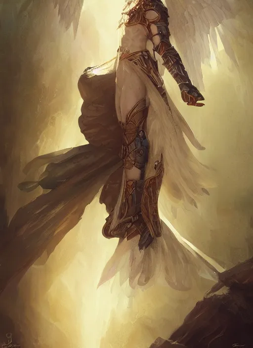 Image similar to portrait of a floating winged aasimar paladin blond young man with amber eyes strong, sofisticated, fantasy, highly detailed, digital painting, artstation, concept art, character art, art by greg rutkowski and tyler jacobson and alphonse mucha