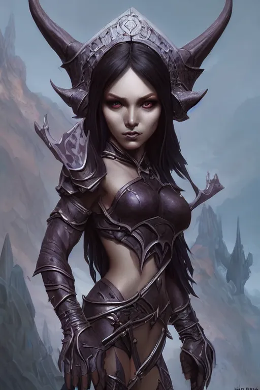 Image similar to dark elf princess, highly detailed, d & d, fantasy, highly detailed, digital painting, trending on artstation, concept art, sharp focus, illustration, art by artgerm and greg rutkowski and fuji choko and viktoria gavrilenko and hoang lap