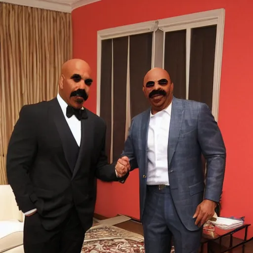 Image similar to rapper steve harvey meeting president steve harvey