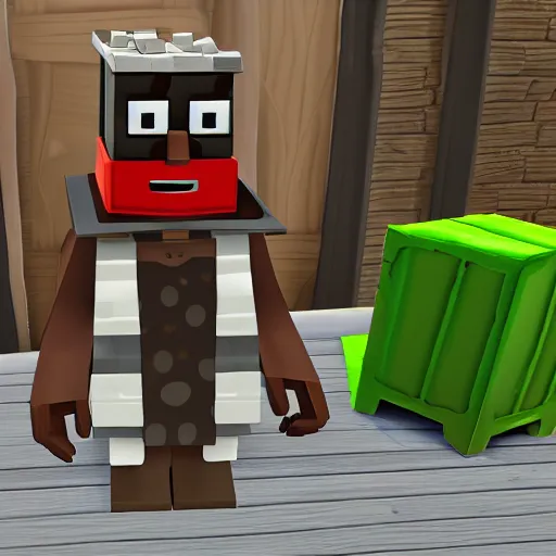 Prompt: Gustavo Fringe as a roblox character, ingame screenshot