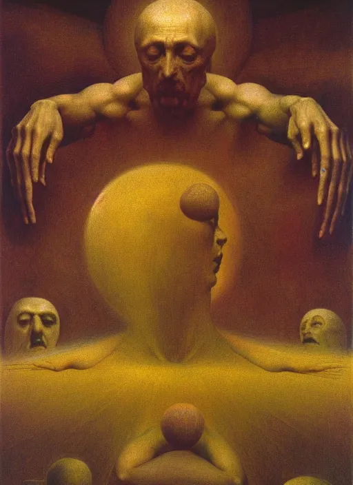 Prompt: the nine spheres of heaven from dante's divine comedy. highly detailed painting by zdzisław beksinski and henry fuseli. 8 k