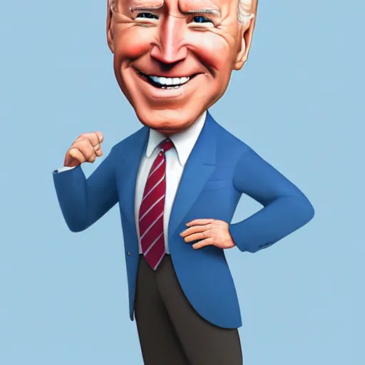 Image similar to joe biden charicature by disney pixar