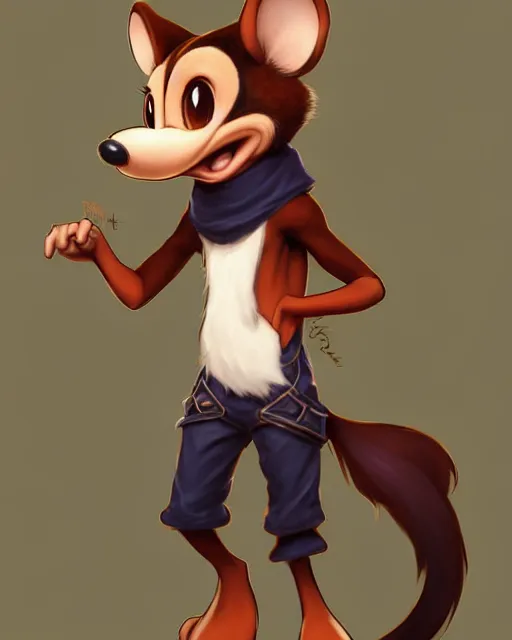 Image similar to character concept art of a cute male anthropomorphic disney furry | | cute - fine - face, pretty face, key visual, realistic shaded perfect face, fine details by stanley artgerm lau, wlop, rossdraws, james jean, andrei riabovitchev, marc simonetti, and sakimichan, trending on artstation