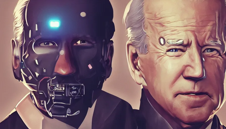 Prompt: Joe Biden is a cyborg, hyperdetailed, artstation, cgsociety, 8k