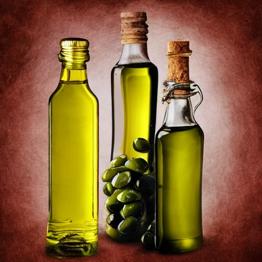 Image similar to photograph of olive oil and water, abstract, hyperrealistic