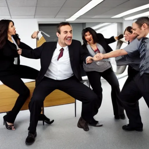 Image similar to office managers fight against the greeks