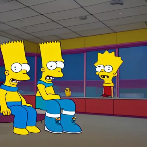 Image similar to bart simpson goes to college in the simpsons Pixar animated, Octane render, directed by alan parker, full HD, cinematic lighting, award winning, anatomically correct