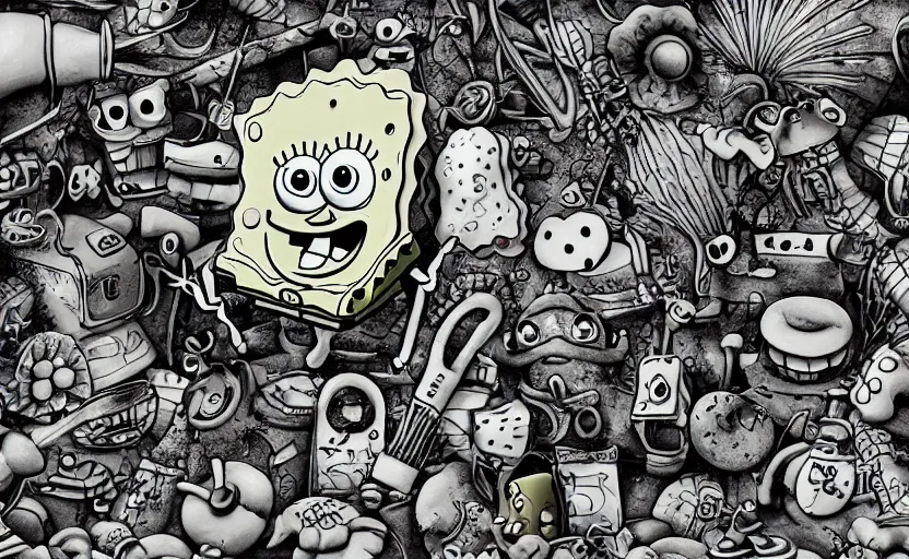 Prompt: SpongeBob. trending on art station, hyper detail, photo quality, 40mm lens