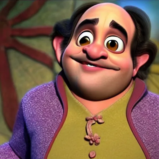 Image similar to still frame of danny devito from disney's tangled