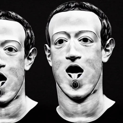 Image similar to mark zuckerberg made from sausages