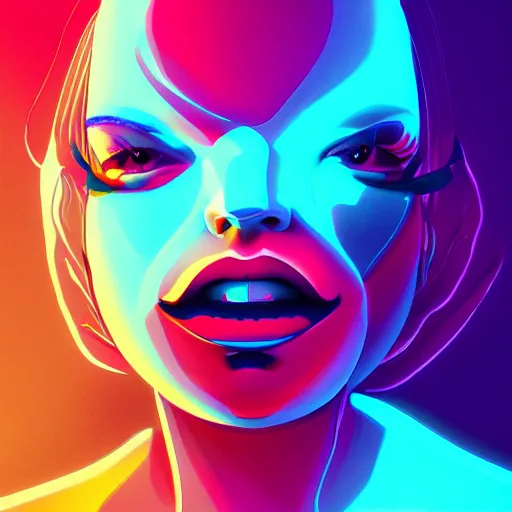 Image similar to the most original and beautiful profile picture on discord, symetrical, 4 k, beautiful gorgeous digital art, trending on artstation, neon lights, colorful, joyful
