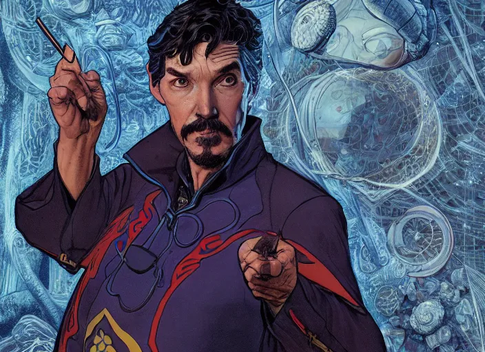 Image similar to a highly detailed [ sturgeon ] portrait of stephen strange, james gurney, james jean