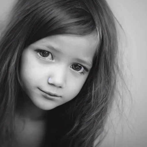 Image similar to grayscale photo of a girl