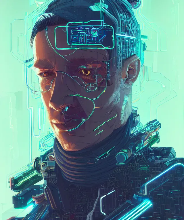 Prompt: a portrait of a male cyberpunk netrunner made of cables, fantasy, elegant, digital painting, artstation, concept art, matte, sharp focus, illustration, art by josan gonzalez