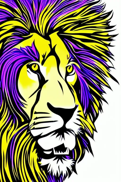 Image similar to Portrait of a lion in anime style, anime, sticker, colorful, illustration, highly detailed, simple, smooth and clean vector curves, no jagged lines, vector art, smooth