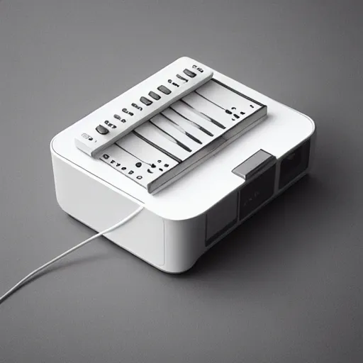 Image similar to “Futuristic pocket synthesizer designed by Dieter Rams”