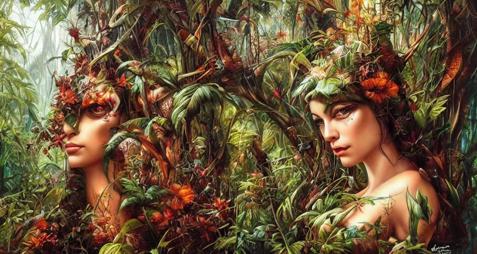 Image similar to lush jungle by Karol Bak