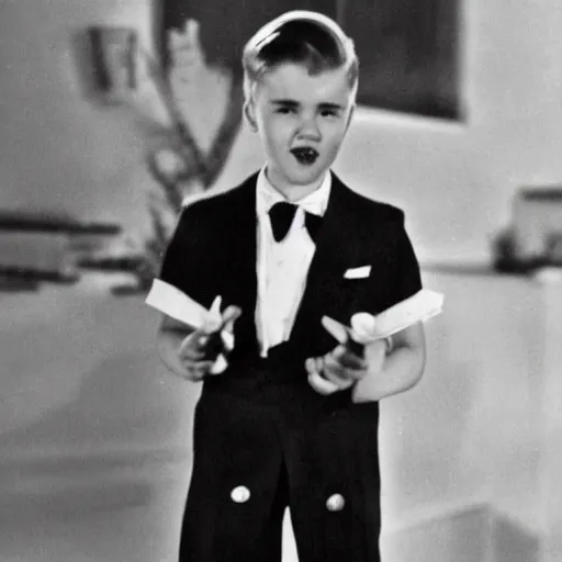 Prompt: justin bieber, 1 9 5 0 s,