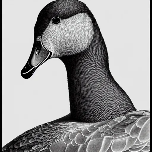 Prompt: Gigachad goose, photorealistic, beautiful, symmetric