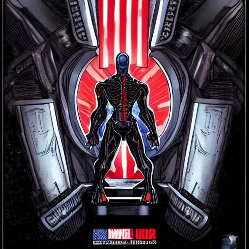 Prompt: ultron in the white house