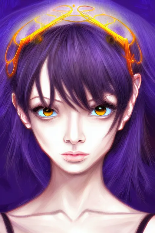 Prompt: portrait, pandora, digital art by clamp