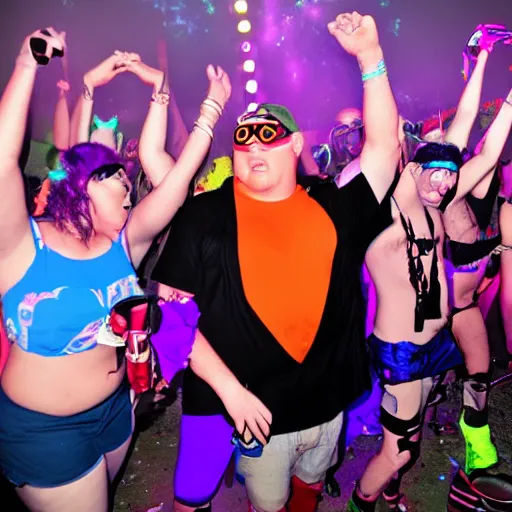 Prompt: Peter griffen at a rave