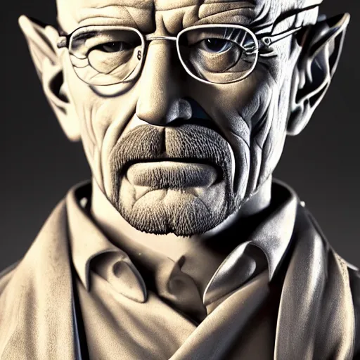 Image similar to extremely detailed renaissance sculpture of walter white by michelangelo, standing in times square, 3 d render, hyper detailed, sharp focus, 8 k resolution