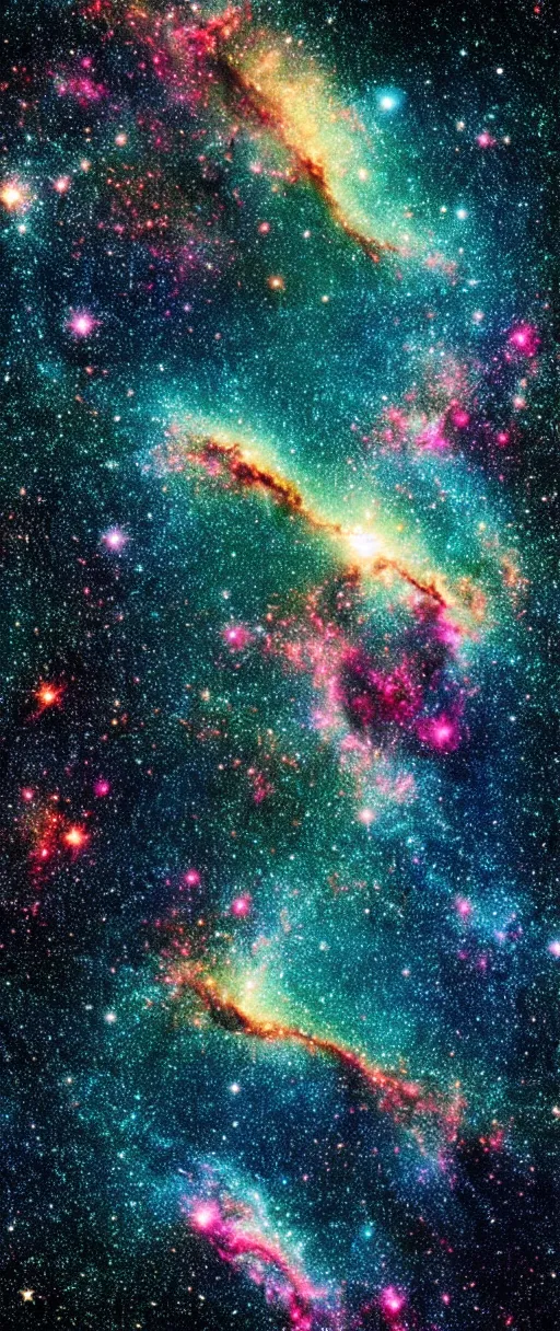 Image similar to Deep field image. 8k resolution. Visually stunning. National geographic. Pastel colors. Cosmic.