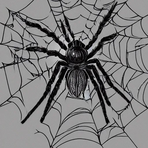 Prompt: a really attractive spider, digital art