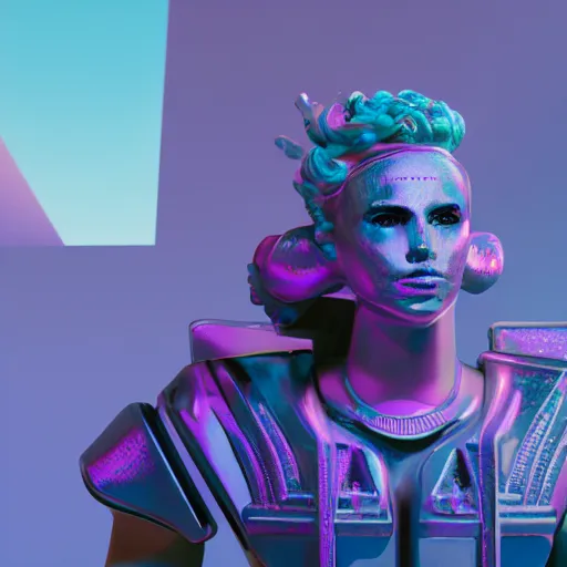 Prompt: vaporwave among us character, 4K, high octane render