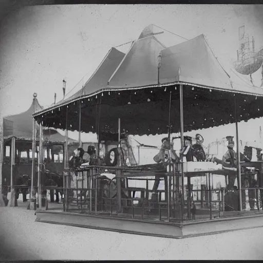 Prompt: traveling carnival performers, eerie, black and white photo, historic, realistic, highly detailed, 1 8 0 0 s