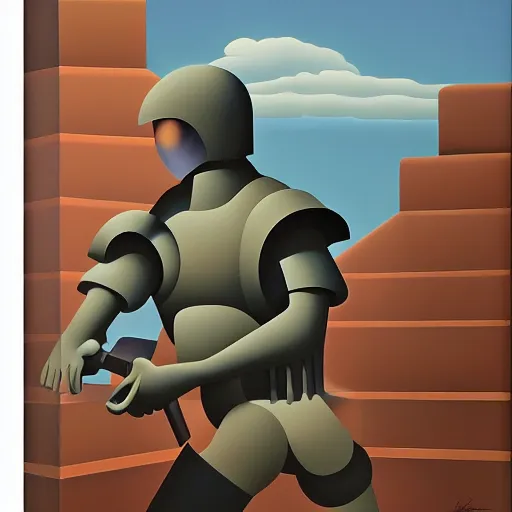 Image similar to kenton nelson mech combat warrior