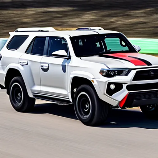 Image similar to GT4 4Runner black plain livery simple mono color, racing on track photo 2022