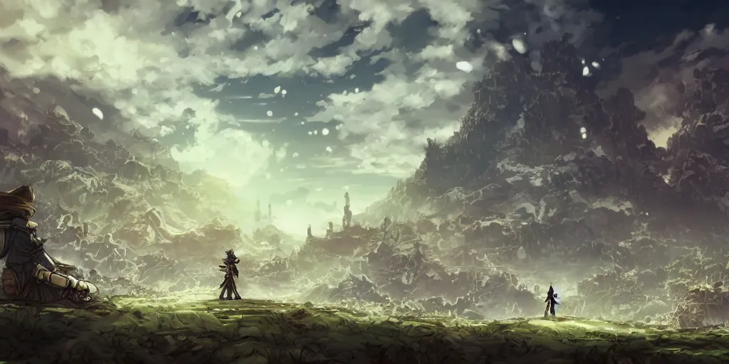 Prompt: good day, morning, landscape, no people, no man, steampunk, Octopath Traveler, Anime Background, concept art, illustration,smooth, sharp focus, intricate, super wide angle, trending on artstation, trending on deviantart, 4K