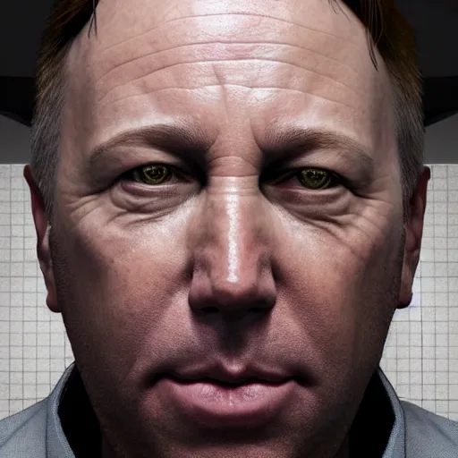 Prompt: hyperrealistic mixed media image of info wars alex jones dumbfounded gta v, stunning 3 d render inspired art by xiang duan and thomas eakes and greg rutkowski, perfect facial symmetry, hyper realistic texture, realistic, highly detailed attributes and atmosphere, dim volumetric cinematic lighting, 8 k octane detailed render, post - processing, masterpiece,