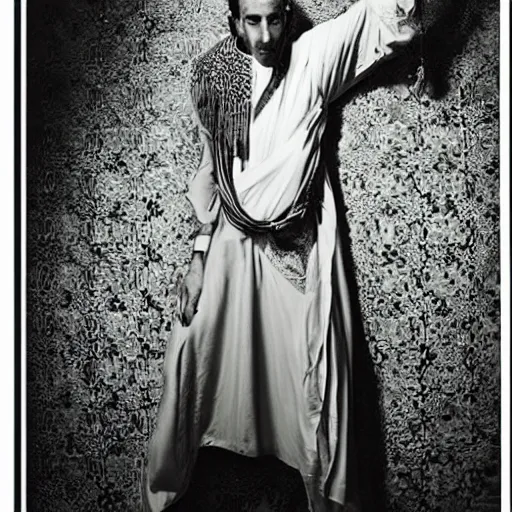 Image similar to A Moroccan wizard, portrait, by Mario Testino