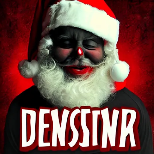 Image similar to santa becomes darkness destroyer of worlds, horrifying art