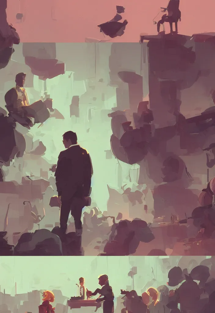 Image similar to joe biden and anya taylor - joy, epic debates, presidental elections candidates, cnn, fox news, fantasy, by atey ghailan, by greg rutkowski, by greg tocchini, by james gilleard, by joe gb fenton, dynamic lighting, gradient light green, brown, blonde cream, salad and white colors in scheme, grunge aesthetic