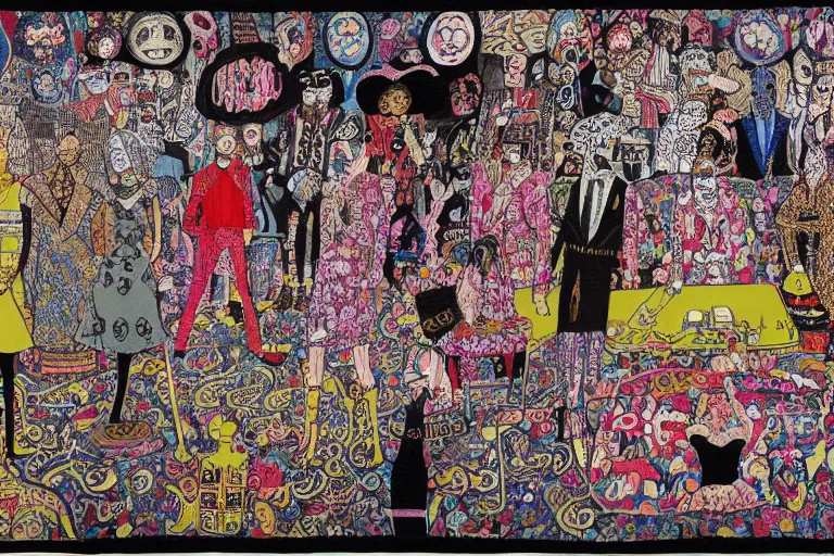 Prompt: cabaret, by grayson perry, intricate tapestry