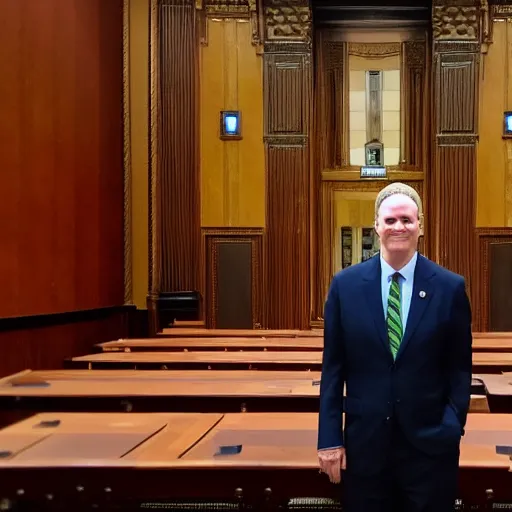 Image similar to Senator Armstrong in the Senate Chamber