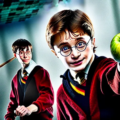 Image similar to professional photo of harry potter - apple