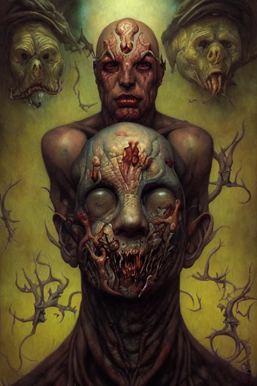 Image similar to portrait of jason friday 1 3 th in the style of wayne barlowe, gustav moreau, peter mohrbacher, bussiere, roberto ferri, santiago caruso, luis ricardo falero, austin osman spare